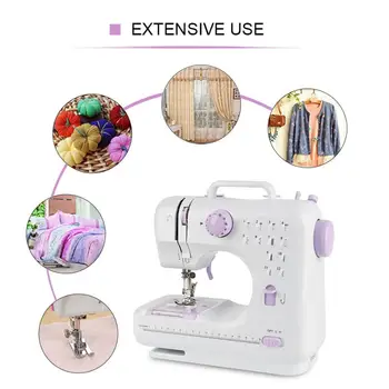 

Multifunctional Electric Sewing Machines 12 Built-in Stitch Patterns Mini Portable Household 505 EU Sewing Machines HWC