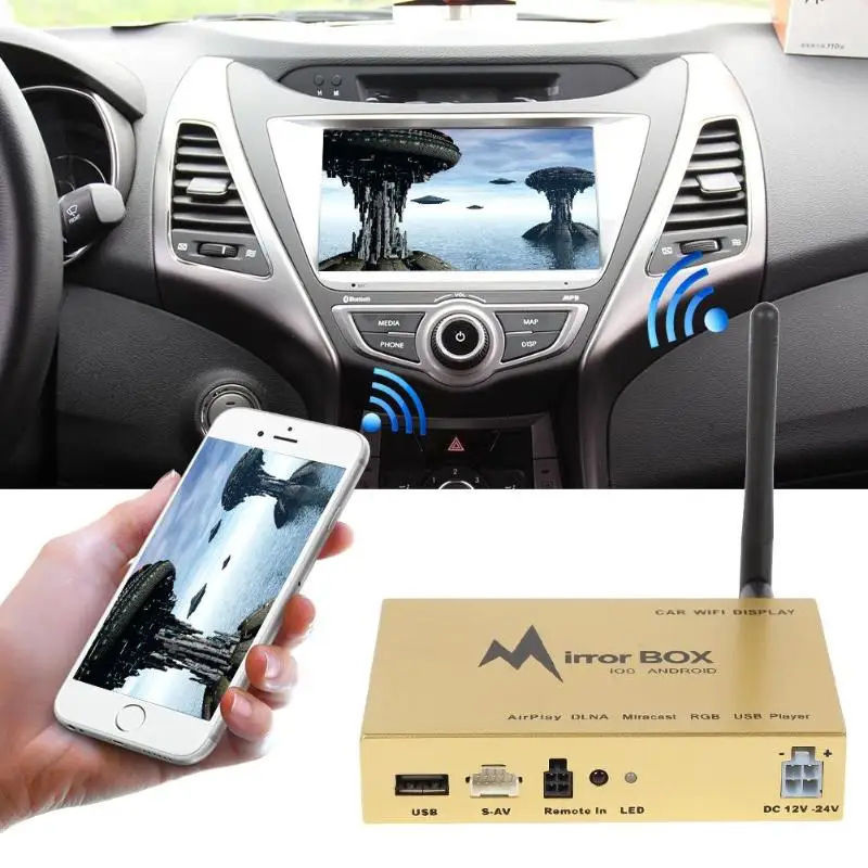 2,4G 5G Автомобильное Wi-Fi Зеркало Ссылка Коробка экран зеркальный ключ для iOS Android телефон Универсальный Аудио Видео Miracast экран зеркальное отображение