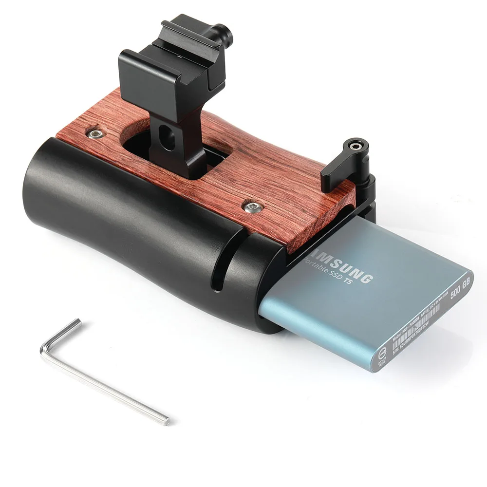 SmallRig ручка NATO сцепление для blackmagic Design карман Кино BMPCC 4K 6K Камера клетка/samsung T5 SSD деревянный приставной рукоятки-2270