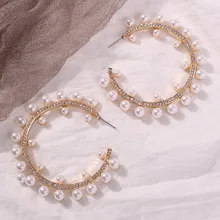 Qiaose новые брендовые простые белые серьги-гвоздики с жемчугом для женщин, модные ювелирные изделия, коллекция сережек для девочек, Эффектные серьги, хит