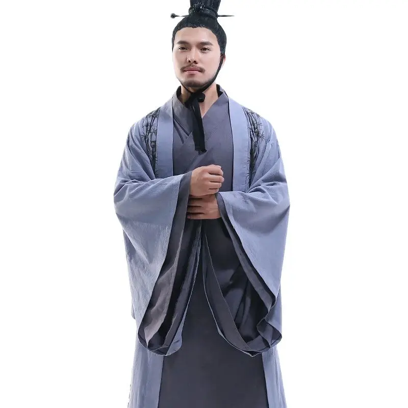 Hanfu Мужской Новый Косплей китайское традиционное платье древний ученый Конфуций