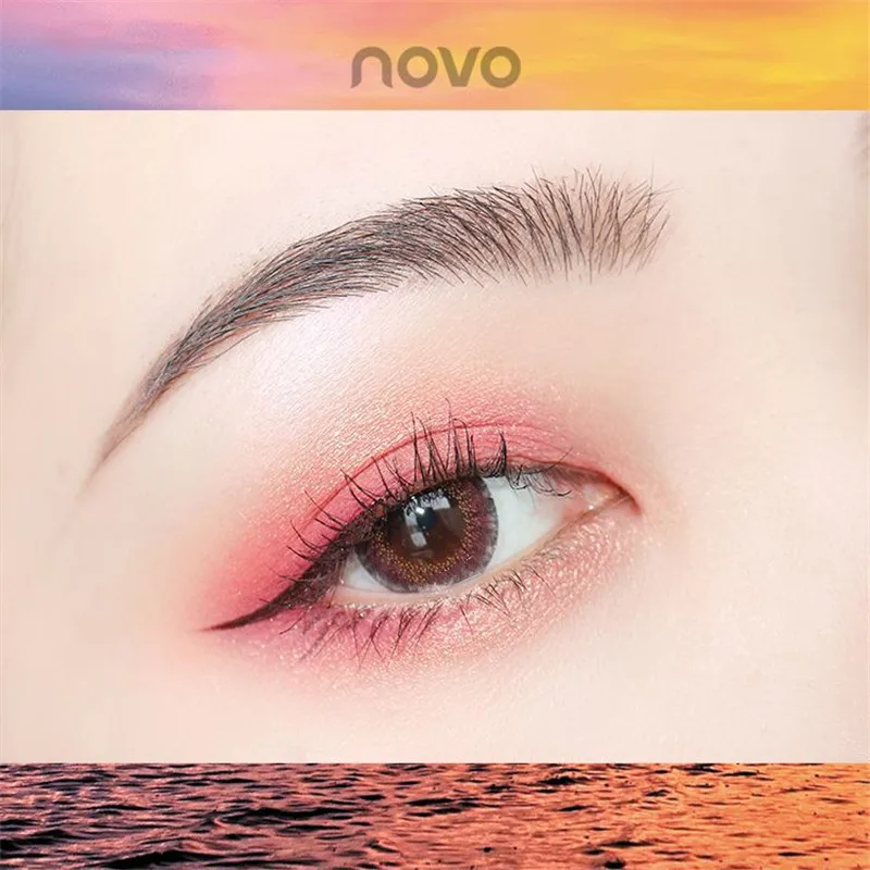 NOVO 16 цветов Lazy Eye Shadow Disk телесный макияж для начинающих девушек тени для век Палитра