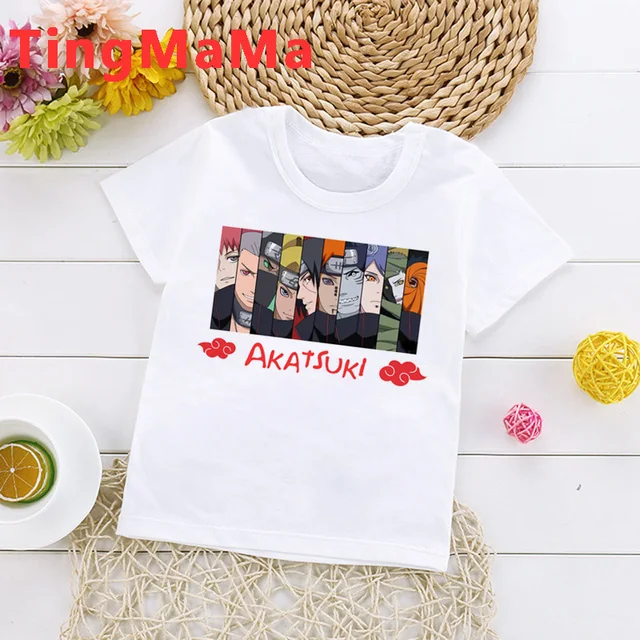 Japanese Anime Naruto Akatsuki T Shirt Kids Summer Tops Cartoon T Shirt Boys Tops Funny Sasuke Graphic Kawaii Children Clothes T Shirts Aliexpress - roblox akatsuki t shirt