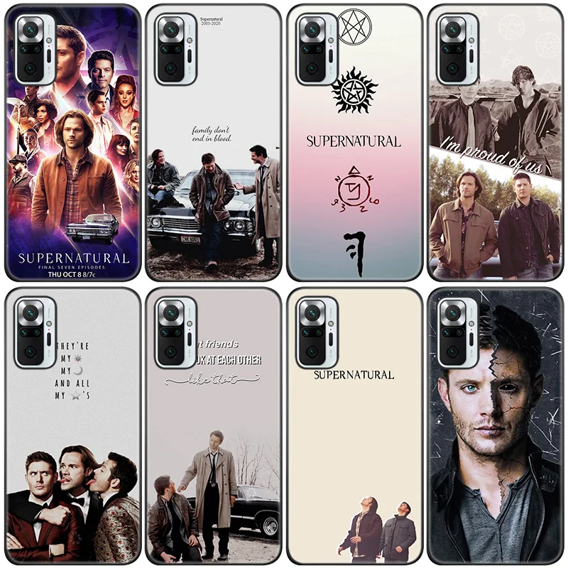 Supernatural tv show Silicone Phone Case For Xiaomi Redmi Note 11 10 9 8 Pro 11T 10T 10S 9S 8T 9A 9C 9T Black Soft Cover Coque | Мобильные
