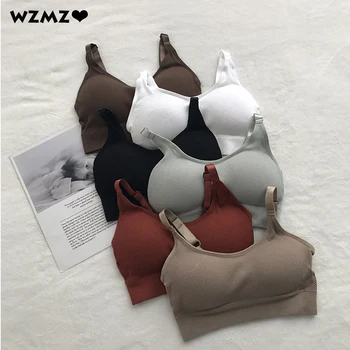 

Sports Shockproof Bras For Women Seamless Bra With Pads Comfortable Wireless Bralette Push Up Breathable Sleep Bra High Elastic