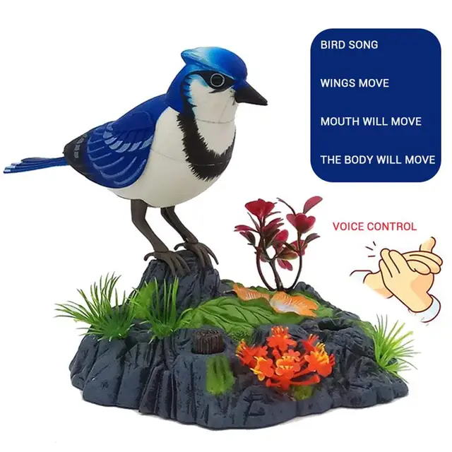 Electronic Talking Repeating Parrot Singing Chirping Bird With Motion Sensor Activation Pronunciation Kids Electric Animal Toy 3