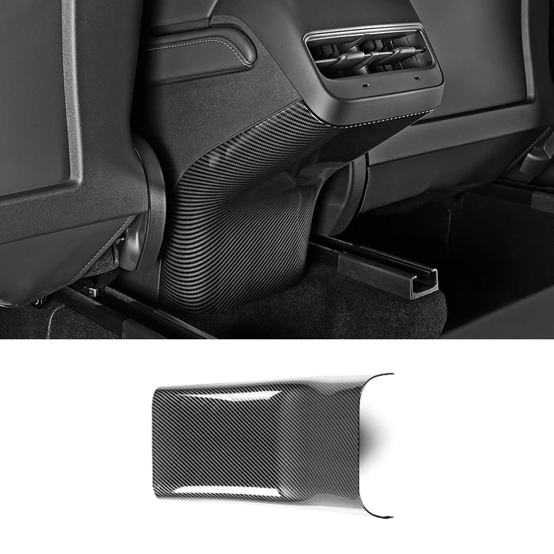 thumbnail image 1 of Reposabrazos de coche de fibra de carbono ABS, cubierta antipatadas para asiento trasero para Tesla Model 3 Y 2017- 2021 2022 Model 3, tres Accesorios, 1 of 5