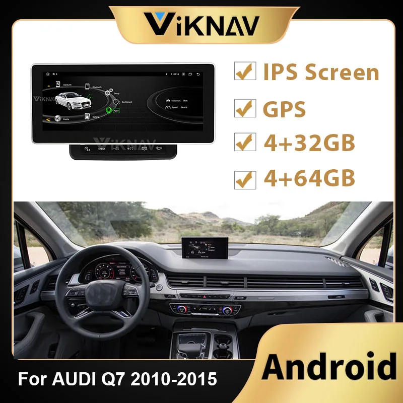 Central multimídia automotiva para audi q7, 2010, 2011, 2012, 2013 ...