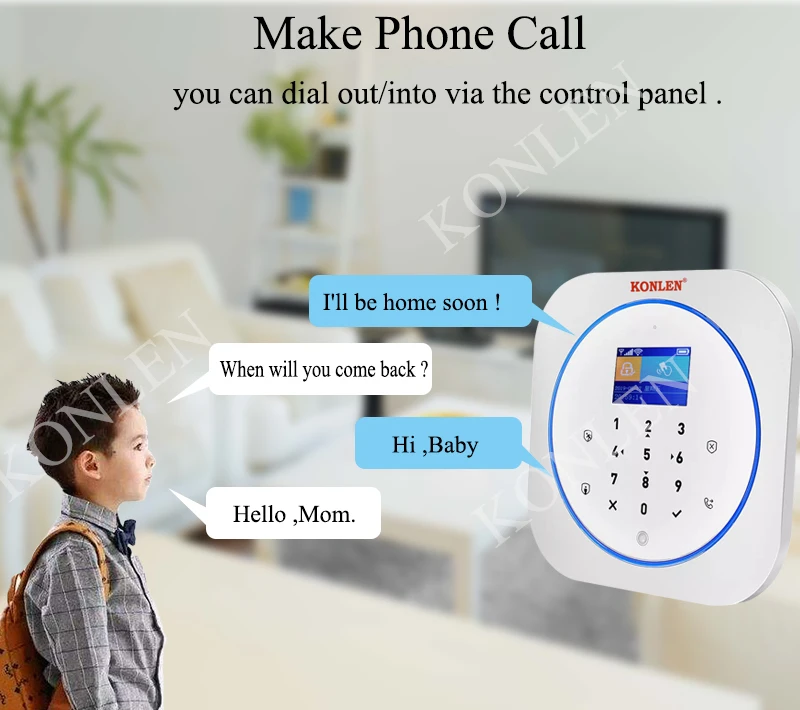 KONLEN Tuya wifi GSM сигнализация беспроводной Pir датчик движения Детектор двери для домашней безопасности умный жизнь приложение Google Alexa поддержка