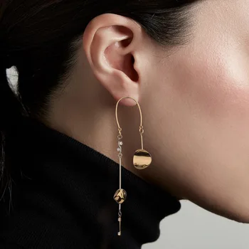 

2020 New Fashion Irregular Personality Earrings for Women Exaggerated Shaped Metal Long Dangle Earrings Female Jewelry