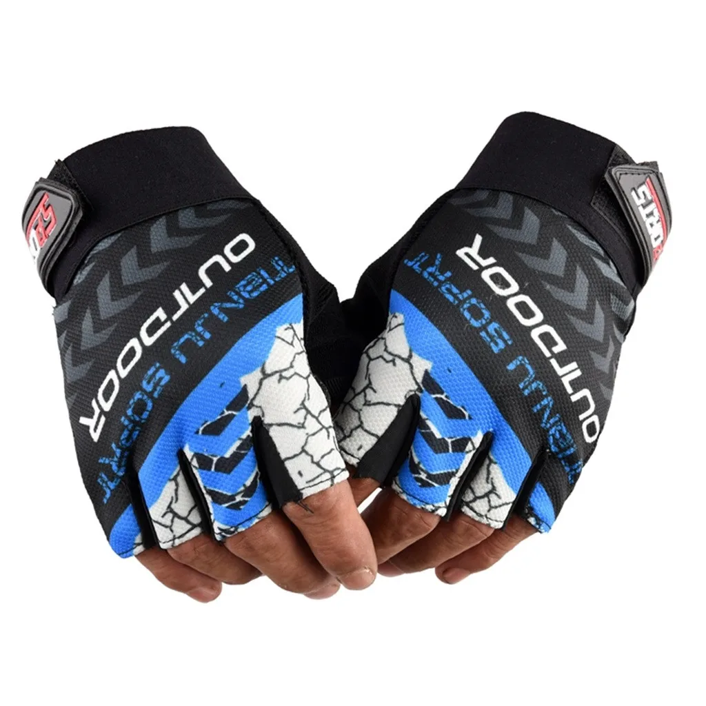 

Unisex Outdoor Sports Riding Gloves Tight Non-slip Shock Absorption Wear Mitten Winter Warm Half-finger Glove Motorcycle Guantes