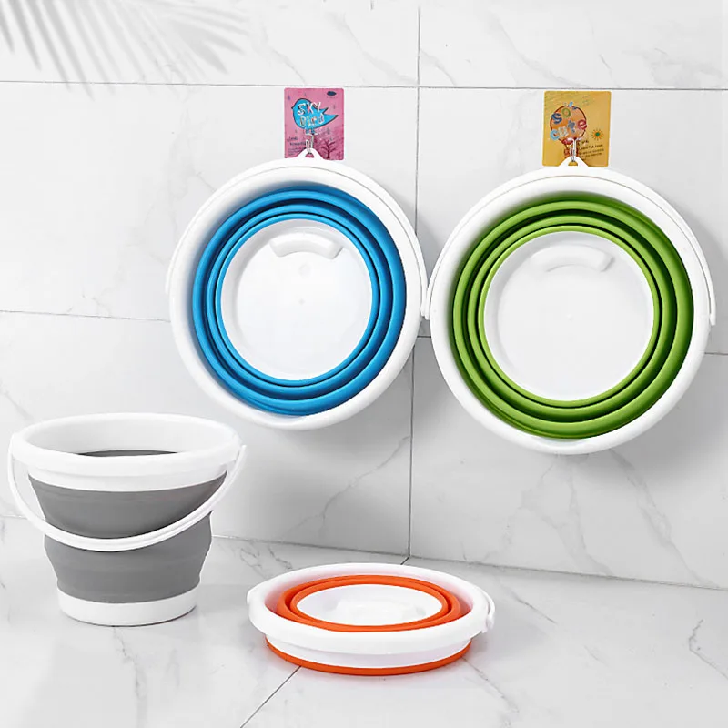 

5/10L Bucket for Fishing Promotion Folding Bucket Car Wash Outdoor Fishing Supplies Square 10L Bathroom Kitchen Camping Bucket