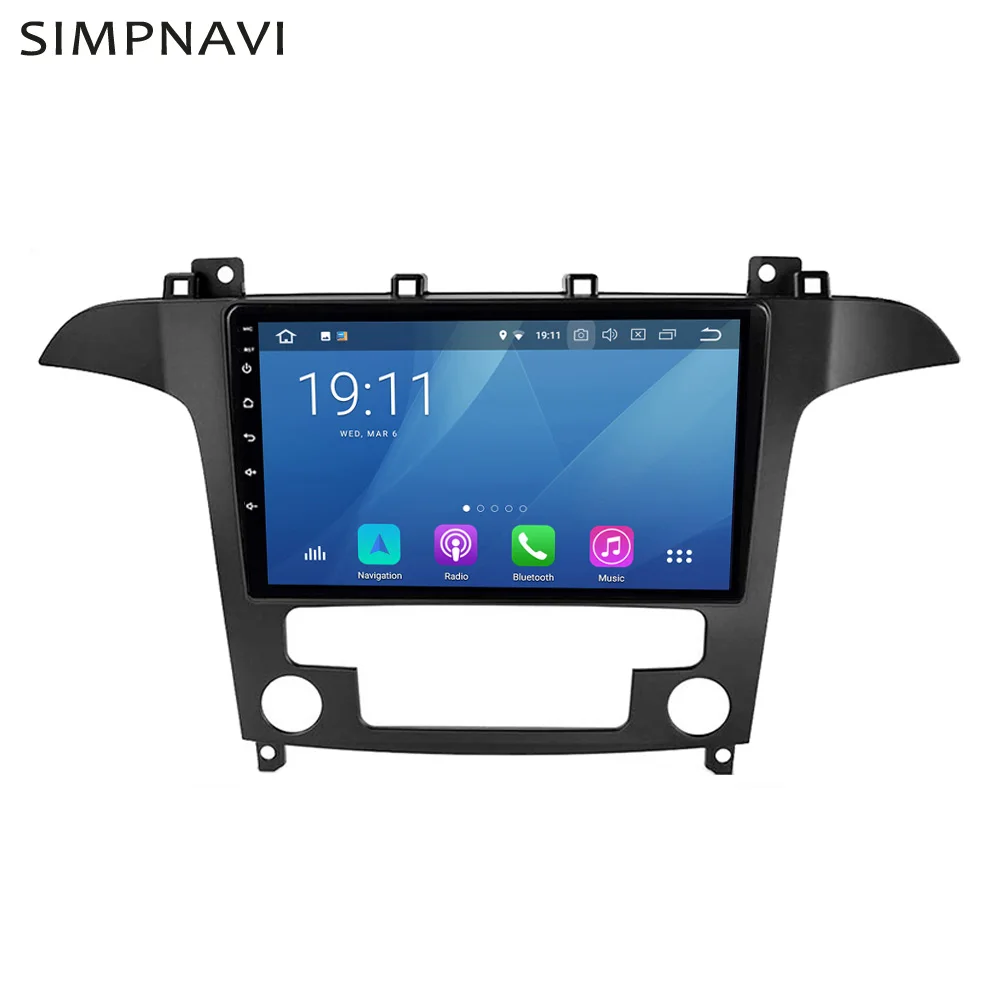 9 inch Android Car Radio GPS Auto Stereo Multimedia for Ford S-Max S Max 2007 2008 Built in Carplay AndroidAuto DSP 15Bands EQ | Автомобили