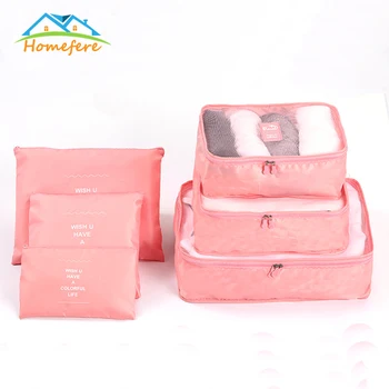 

6pcs/set Travel Organizer Storage Bags Portable Luggage Organizer Clothes Suitcase Packing Laundry Bag Storage Case