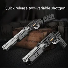 

Toy Gun Shotgun Model Building Blocks Brick Set Weapon Outdoor Shooting Toys Building Blocks Plastic Ball Gun Toys For Boy