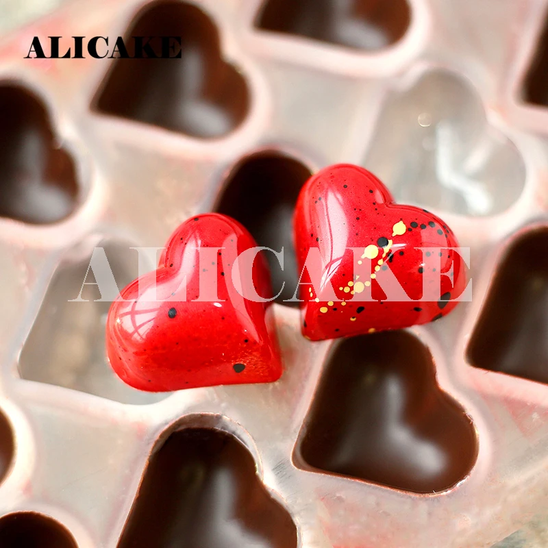3D Polycarbonate Chocolate Bar Molds Plastic Heart Candy Bakery Form Moulds Bakeware Baking Pastry Tools | Дом и сад