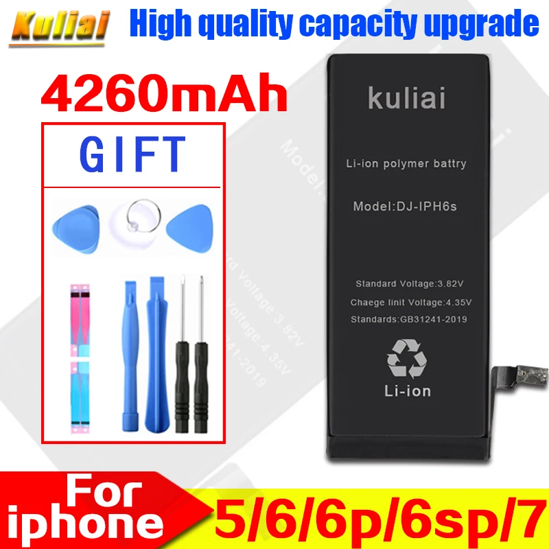 4260mAh полимерная замена батарей для Apple iPhone 6 батарея для iPhone 5 6 Plus 6sp 7 6p подарочные инструменты