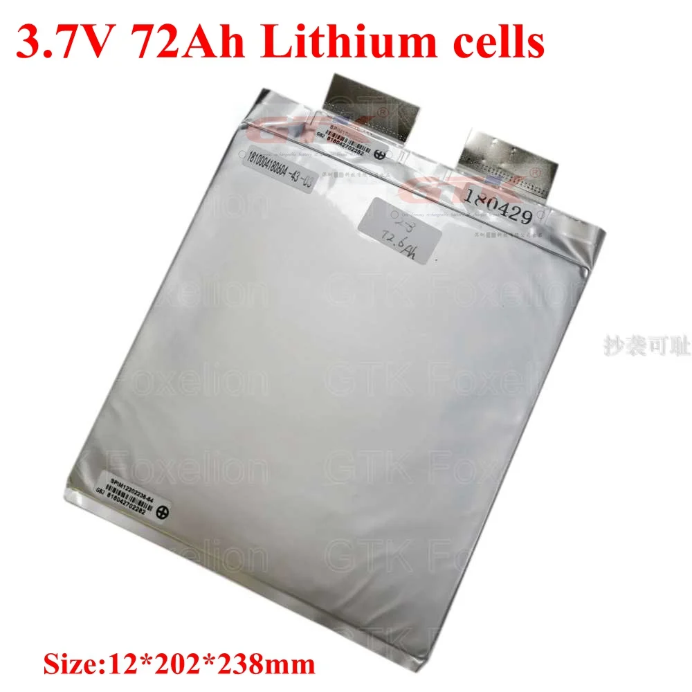 3,7 v 72Ah литиевый элемент батареи lipo Li-Ion 70Ah батарея 3C ячейка 60Ah 50Ah для diy упаковка 12v солнечный скутер 24v 36v 48v 60v 72v 96
