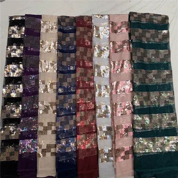 

Gold Black 5Yard Soft Hand Cut Elegant African French Lace Fabric Shiny Wedding Nigeria Ghana Celebration Dress With Sequins