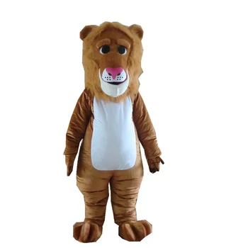 

Hot Brown Lion Mascot Costume The King of Animals Cosplay Clothes Plush Birthday Dress Chanukah Festival Halloween Carnival