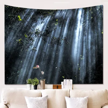 

Tree Forest Carpet Wall Cloth Tapestries Tenture Hippie Tree Tapiz Landscape Nature Wall Tapestry