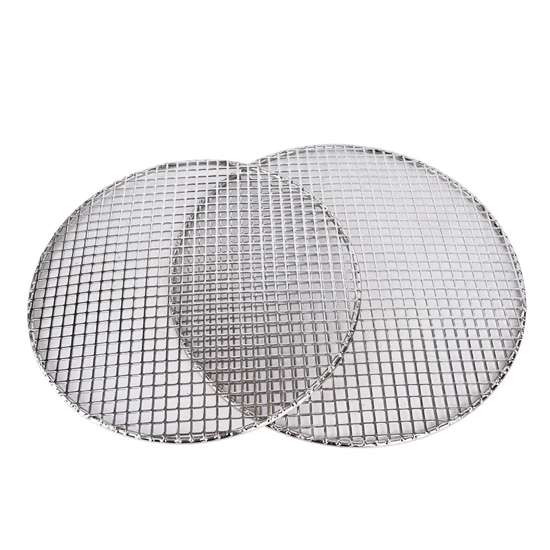 10Pcs Iron Round Barbecue BBQ Grill Net Meshes Racks Grid Round Grate Steam Net Camping Hiking Outdoor Mesh Wire