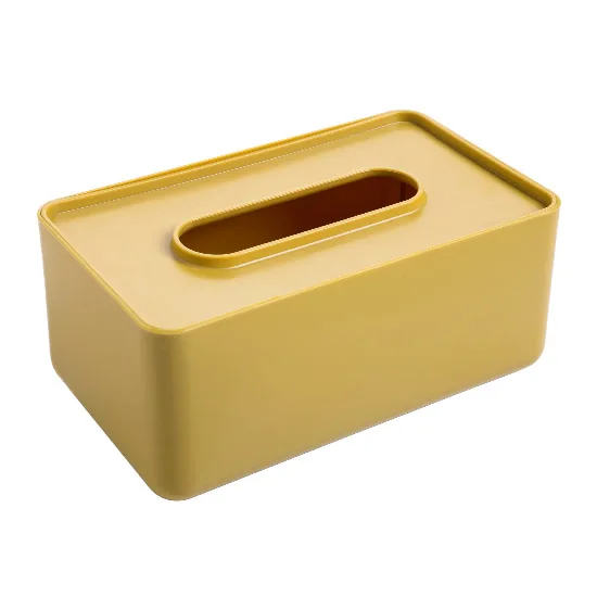 yellow Ванная комната Кухня Деревянный PP пластик коробка для салфеток Твердый Деревянный Держатель салфеток чехол Автомобильная домашняя декоративная ткань коробка держатель для автомобиля - Цвет: yellow