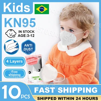 

10PCS KN95 Kids Face Mask 4 Layers Anti Dust Child Mouth Mask Protective Mask For Baby Children Mask