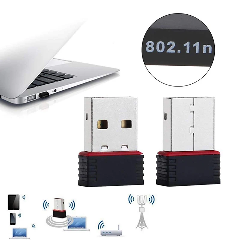 Беспроводной мини USB Wifi адаптер 802.11N 150 Мбит/с USB2.0 приемник ключ MT7601 сетевая карта для настольного ноутбука Поддержка Windows MAC