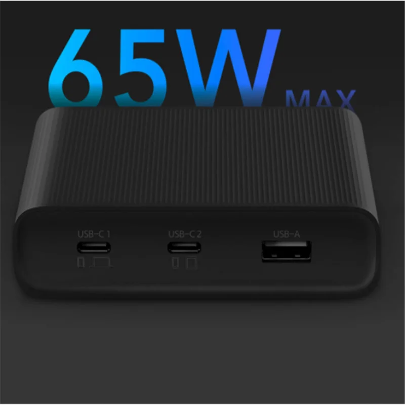 Настольное USB зарядное устройство Xiaomi ZMI 65 Вт 3 порта PD3.0 USB 2C1A для Android iOS переключатель PD 3,0 QC умный Выход Max Solo c1-65w c2-1