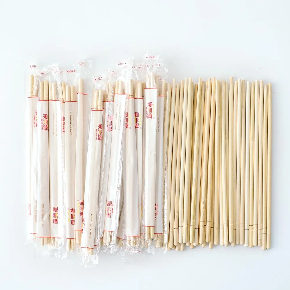 10 Pairs New Bamboo Chow Chopsticks Individually Packaged 