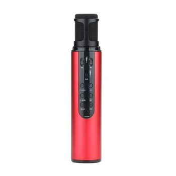 

Wireless Microphone Mobile Phone Sound Card Live Dynamic Coil Sound Change o Microphone Integrated Microphone Red