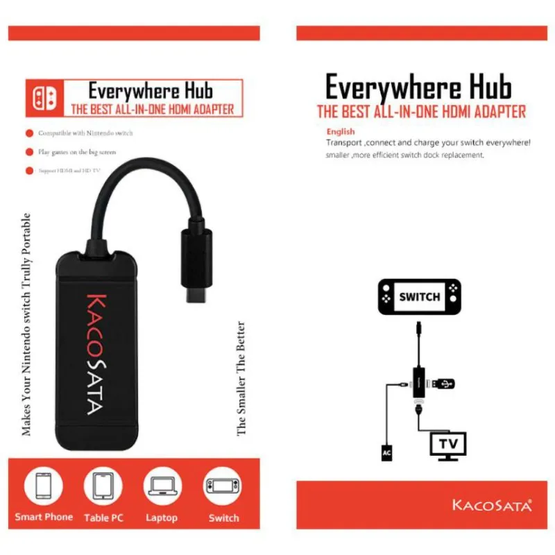 Адаптер usb type C для переключателя NAND Замена зарядной док-станции USB 3,0 HD tv HDMI конвертер кабель передачи для консоли NS