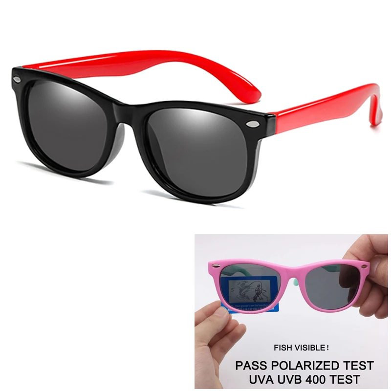 Kids Sunglasses LongKeeper TR90 Kids Polarized Sunglasses Boys Girls Baby Infant Sun Glasses Silicone Safety UV400 Eyewear Child Shades Gafas