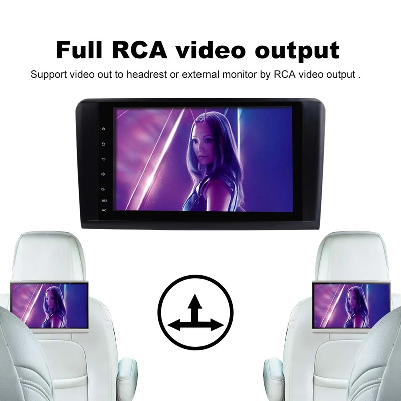 

9 Inch Android 9.0 2+16G Car GPS Navigation 4 Core Multimedia Player Bluetooth Autoradio for Mer cedes-Benz GL ML Class W164 ML3