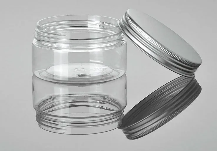 200 шт 100 мл пустой контейнер для укладки гель воск для волос 100 г банка для крема пэт упаковка с серебряной алюминиевой крышкой