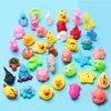 13Pcs/lot Cute Mixed Random Animals Soft Rubber Float Squeeze Sound Squeaky Bathing Toys For Baby GYH 4