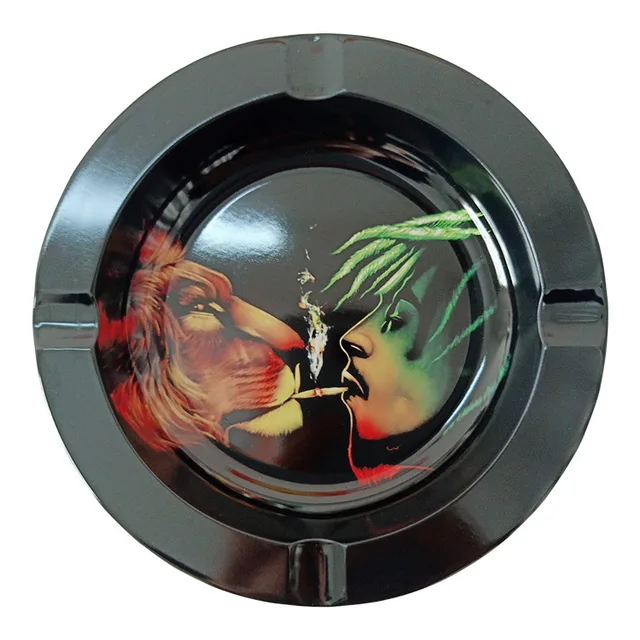 Round Rolling Tray ashtray tobacco smoking Cigarette 140*20mm cigar holder herb Tinplate for storage Accessories tools