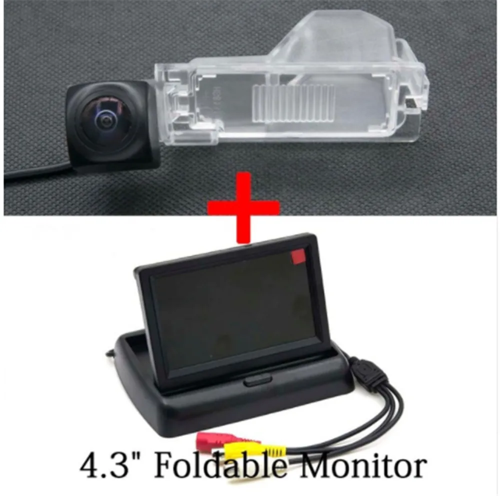 camera with Monitor 175 градусов 1080P MCCD рыбий глаз автомобильная парковочная камера заднего вида резервная камера заднего вида для Ford Edge 2011 2012 2013 камера заднего вида - Название цвета: camera with Monitor