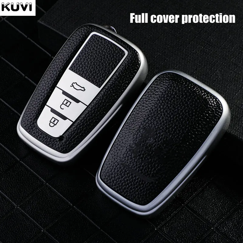 Car Remote Key Case Cover Shell Fob Leather TPU key case key case cover car key shell remote control case cover For Toyota Corolla Prius Camry CHR C-HR RAV4 Altis Land Cruiser Prado Keyless