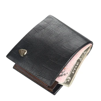 

Leather Wallet Mens Brand Leather Card Holder for men Black Brown Bifold Wallet Zipper Coin Purse Wallets With Design Male Purse