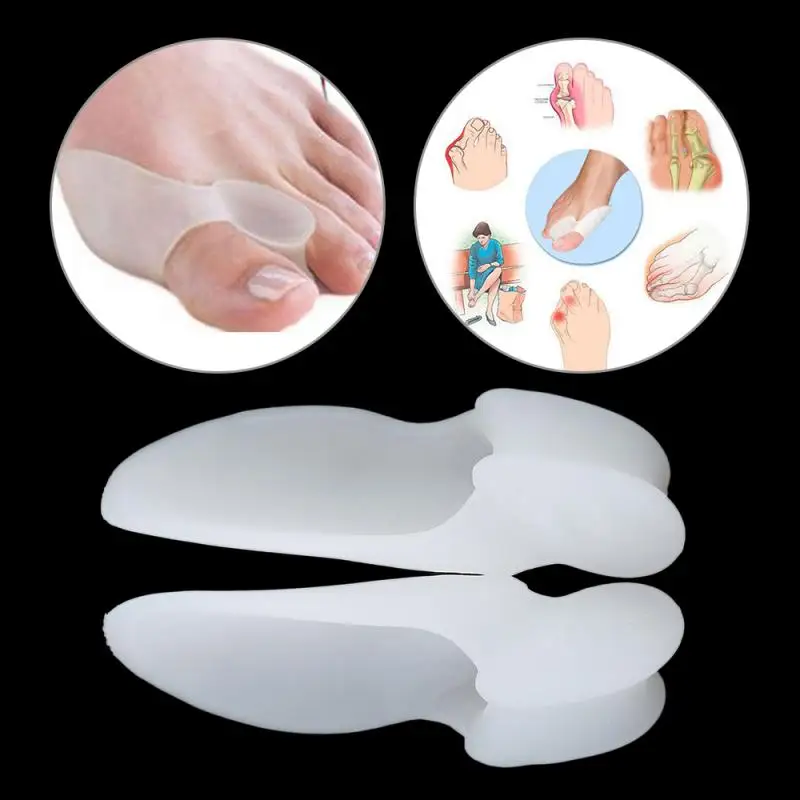 1Pair Silicone Finger Toe Pain Relief Gel Bunion Corrector Toe Separator Stretchers Correction Hallux Valgus Foot Care Tool 1Pair Silicone Finger Toe Pain Relief Gel Bunion Corrector Toe Separator Stretchers Correction Hallux Valgus Foot Care Tool