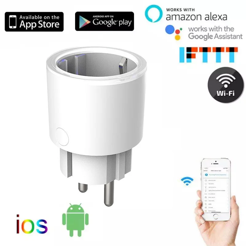 

2020 Smart Socket Smart Home WIFI Switch EU Plug Intelligent Timing Socket Wireless Voice Control With Alexa Google Home IFTTT