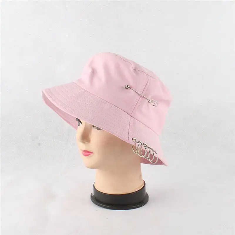 Шикарная унисекс Панама шляпа Sunhat Бонни шапки летние Упакованные с булавкой пирсинг украшения(розовый