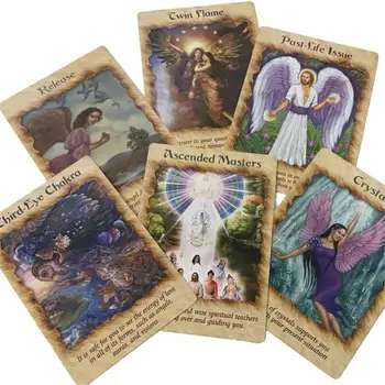 

44PCS Angel Therapy Oracle Tarot Cards Full English Tarot Card Party Deck Board Games Cards Family Party Playing Cards