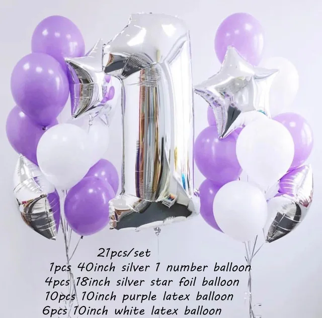 KUKUZHU 1-й День рождения воздушные шары из фольги в виде цифр баннер первый ребенок мальчик девочка вечерние украшения мой 1 год поставки - Цвет: Бургундия