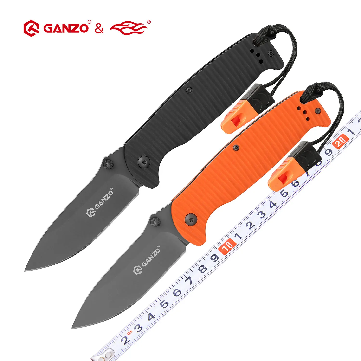 Ganzo G7413 F7413 G7413P F7413P 58-60HRC 440C G10 Handle a Whistle Folding Knife Outdoor Survival Camping Pocket Tactical | Инструменты