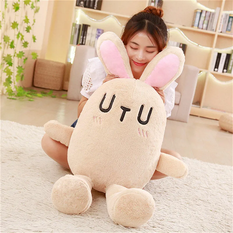 

45cm Silly Cute Rabbit Baby Soft Plush Toy Children Pillow Doll Creative Birthday Gift Girl Sleeping Stuffed Animal Baby Toys