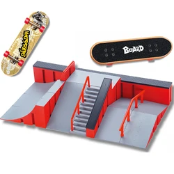Mini Finger Skating Board Venue Combination Toys Practice Deck Skateboard Ramp Track Educational Toy For Boy Gift