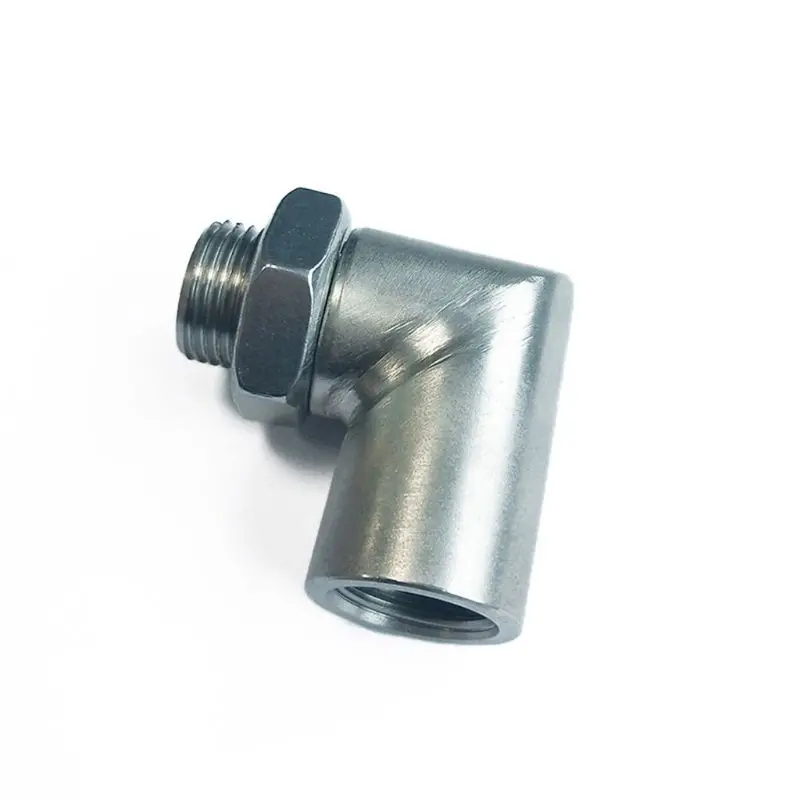 

JXSS060-A Short 90 Degree Automotive Oxygen Sensor Gasket Connection Extension Exhaust Pipe Joint